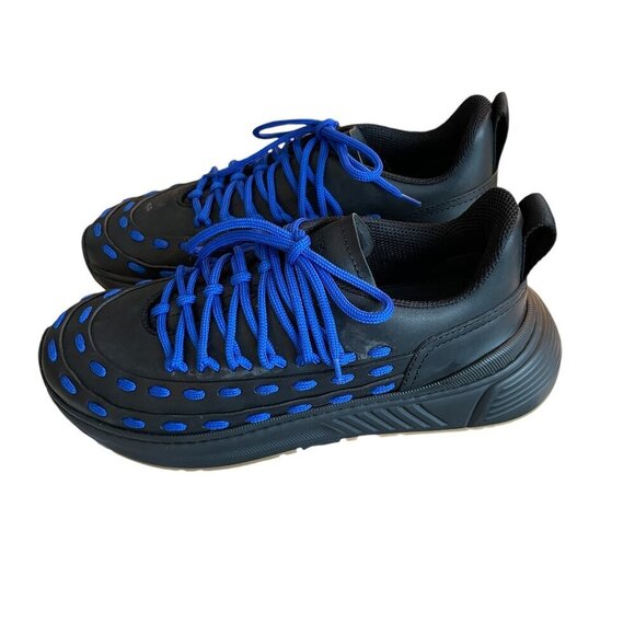 Bottega Veneta Mens Leather Black/Blue Speedster Sneakers 578305, 40.5, 42 - Picture 4 of 14